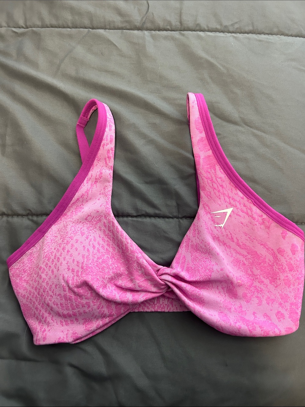 Gymshark Hot Pink Twist-Knot Sports Bra